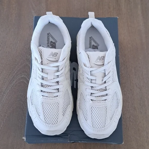 New Balance Kids 530 Bungee Sneakers - Color: Beige Brown  - Size Kids 2 - Picture 2 of 9